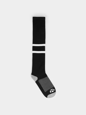 TS Non-slip Black/White Football Socks