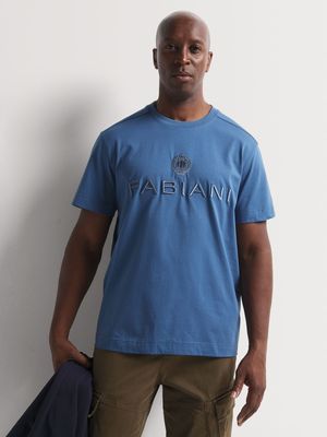 Fabiani Men's Logo Med Blue T-Shirt