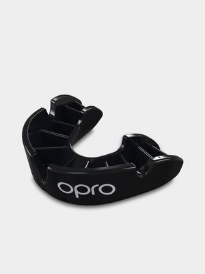 Senior Opro Self-fit Bronze MouthGuard Black