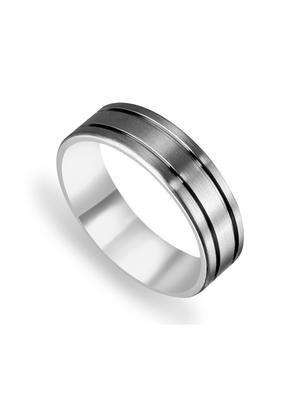 Titanium Double Line 7mm Wedding Band