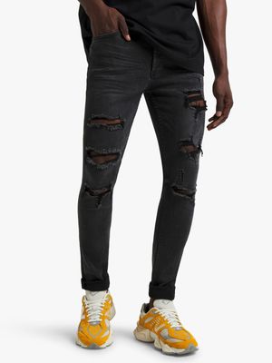 Redbat Men's Charcoal Super Skinny Jeans