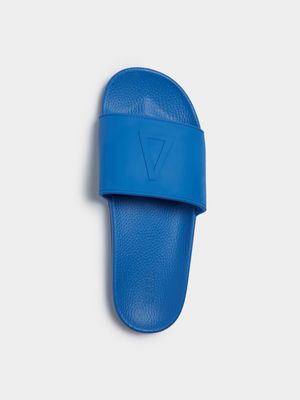 Sneaker Factory Embossed Pool Blue Slides