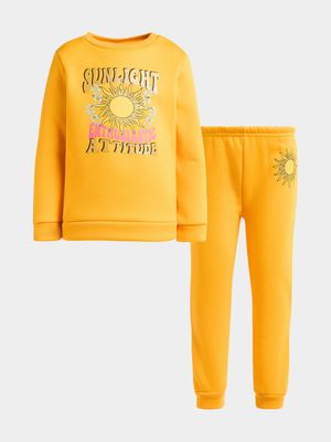Jet Younger Girls Mustard Sunny Active Set