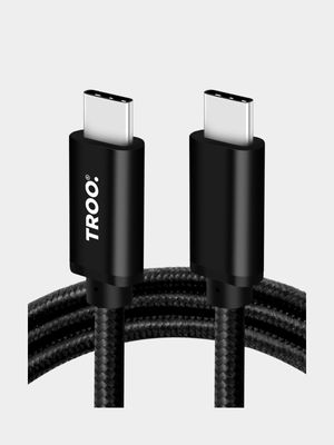 TROO Certified Fast Charge PD 100W 4K@60Hz Type-C To Type-C Braided Cable - 3 m