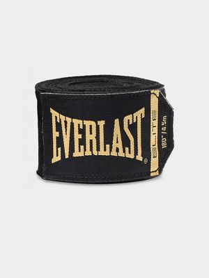 Everlast Elite 180" Black Hand Wraps