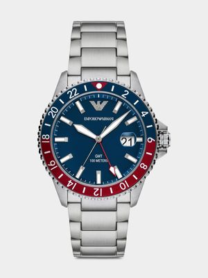 Emporio Armani Blue Dial Stainless Steel Bracelet Watch