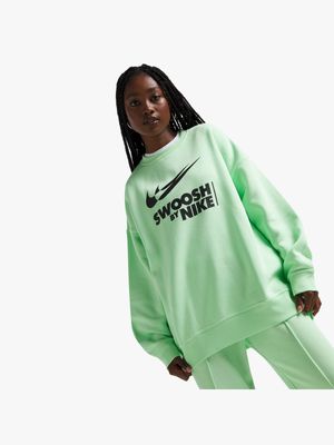 Nike Women's Nsw Lime Green Sweat Top
