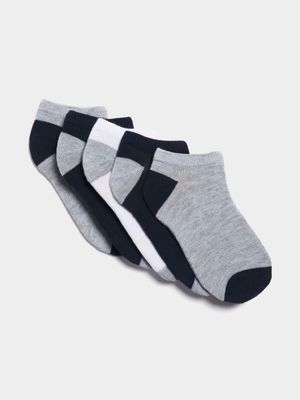 Jet Younger Boys 5 Pack Multicolour Lowcut Socks