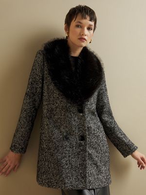Women's Iconography Wool Blend Coat