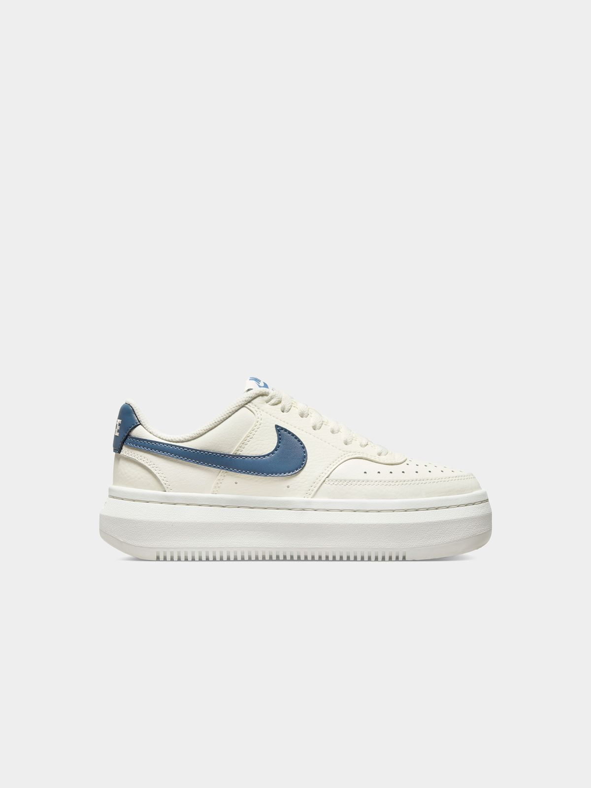 Womens Nike Court Vision Alta White/Blue Sneakers - Bash.com