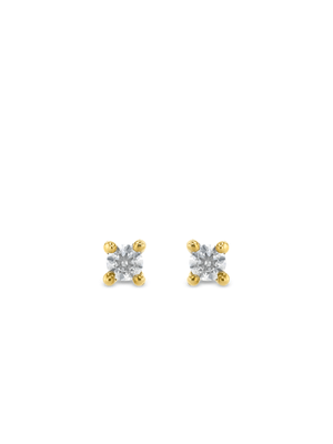 9ct White Gold & 0.10ct Diamond Solitaire Stud Earrings