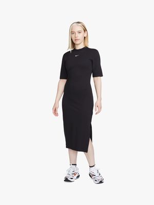Nike Women's Nsw Black/White Midi Dress