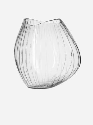 Organic Lined Short Vase 25 X 23cm