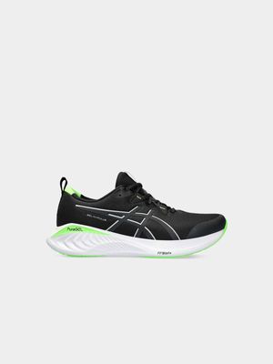 Mens Asics Gel-Cumulus 25 Lite-Show Black/Pure Silver/Green Running Shoes