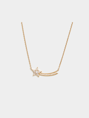 18ct Gold Plated Shooting Star Pendant