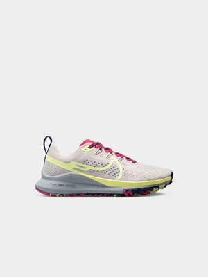 Womens Nike React Pegasus Trail 4 Platinum Trail Running Shoes