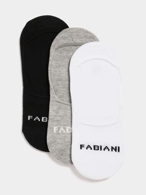Fabiani Men's 3-Pack Invisible Socks