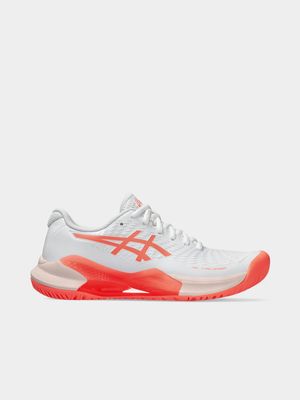 Womens Asics Challenger 14 White/Pearl Pink Court Shoes