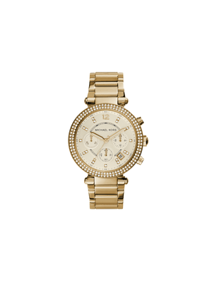 Michael Kors Ladies Parker Gold Tone Chronograph Watch