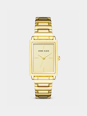 Anne Klein Gold Plated Rectangular Bracelet  Watch