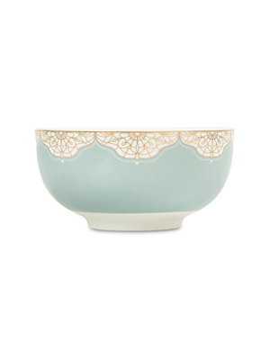 Gold Lace Snack Bowl Duck Egg 12cm