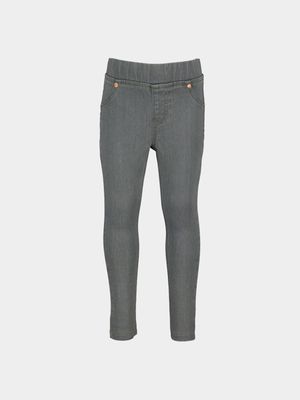 Younger Girl's Grey Jeggings