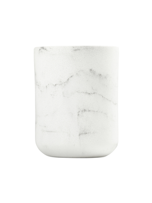 tumbler marble resin white 7x9cm