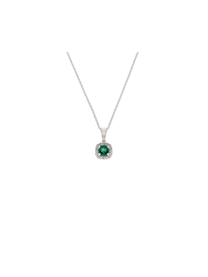 Sterling Silver Cubic Zirconia Women's May Birthstone Pendant Necklace