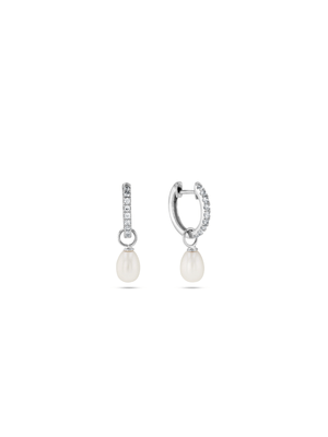 Sterling Silver Freshwater Pearl Pretty Women’s Drop Earrings