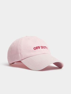 Women's Pink Denim Peak Cap