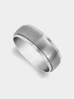 Brushed Stainless Steel Men’s Wedding Ring