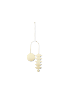 hanging mobile stacking shapes gold 50x25cm
