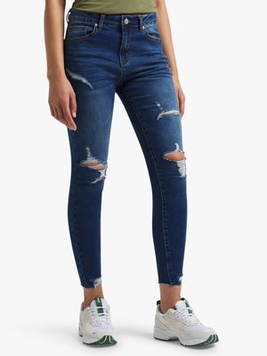 Redbat Women's Dark Wash Super Skinny Jeans
