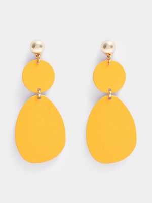 Women's Orange Drop Earrings