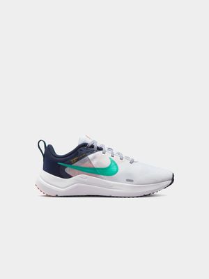 Womens Nike Downshifter 12 White/Blue Running Shoes