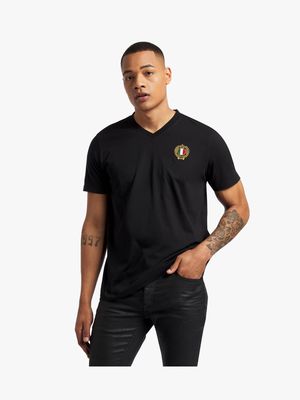 Men's Fabiani Basic V-Neck Black T-Shirt