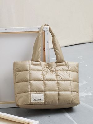 Women's Canvas Quilted Shopper Bag