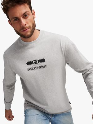 Puma Men's Graphic Aerodynamik Men's Long Sleeve Grey T-shirt
