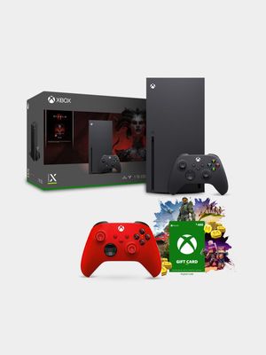 Xbox Series X with Diablo IV with an Extra Red Controller and R400 Gift Card