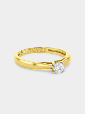 Yellow Gold 0.25ct Diamond Solitaire Ring