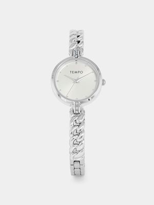 Tempo Women’s Silver Plated Bangle Watch