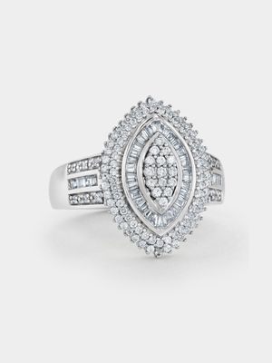 White Gold 0.72ct Diamond Women’s Marquise Halo Ring