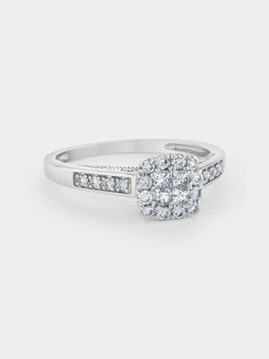 White Gold 0.50ct Diamond Women’s Princess Illusion Ring