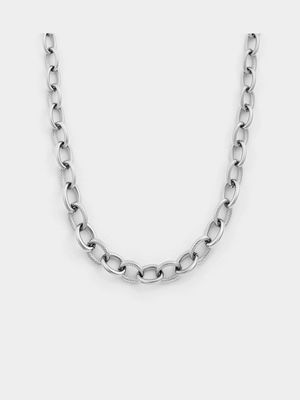 Stainless Steel Plain & Textured Oval Link Chain