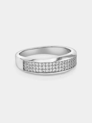 Sterling Silver Cubic Zirconia Bling Ring