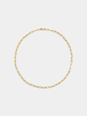 Yellow Gold Paperclip Design Chain