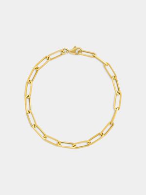 Yellow Gold Paperclip design  Bracelet