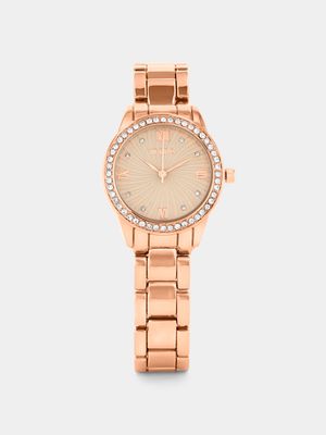 Tempo Women’s Rose Plated Bracelet Watch