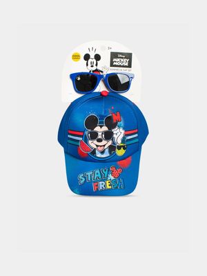 Mickey Mouse Blue Peak Cap & Sunnies