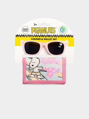 Snoopy Pink Sunglasses & Wallet Set